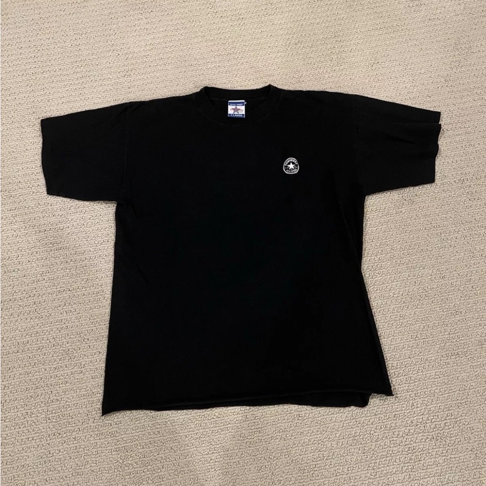 90s Converse Chuck Taylor All-Star Black Short Sleeve Cotton T-Shirt Made In USA
